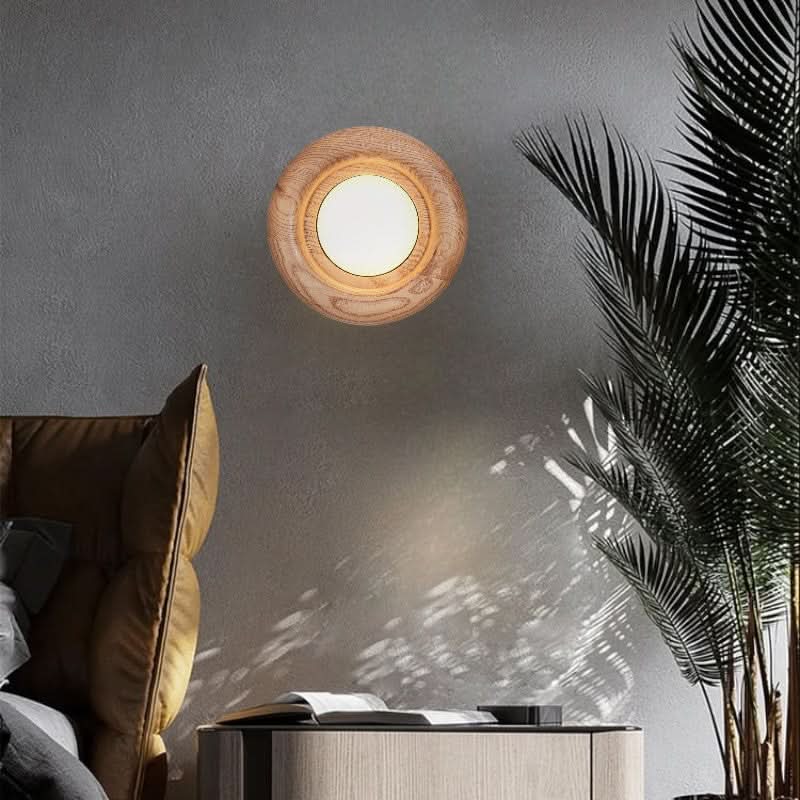 LED Wall Light Wooden Frame