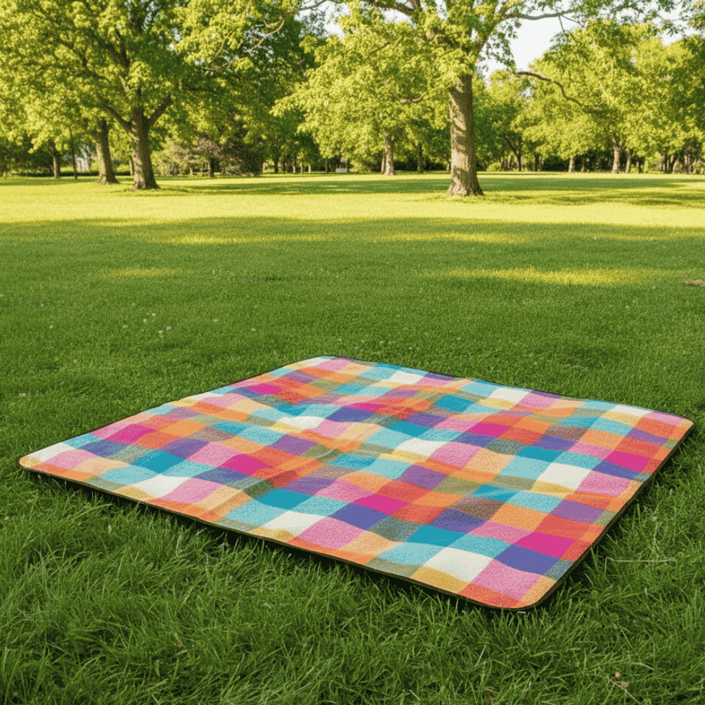 Foldable Outdoor Picnic Blanket with Water-Repellent Surface