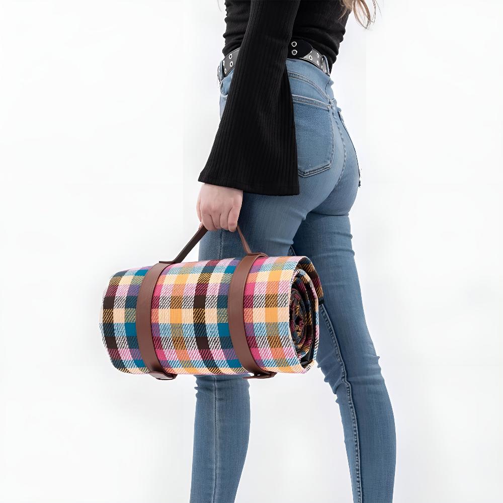 Foldable Outdoor Picnic Blanket with Water-Repellent Surface