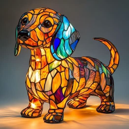 LED Animal Breed Statue Night Lamp | Dachshund, Corgi, Husky & 30 Design Options | USB-Powered Cozy Ambient Decor Light