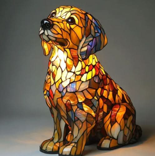 LED Animal Breed Statue Night Lamp | Dachshund, Corgi, Husky & 30 Design Options | USB-Powered Cozy Ambient Decor Light
