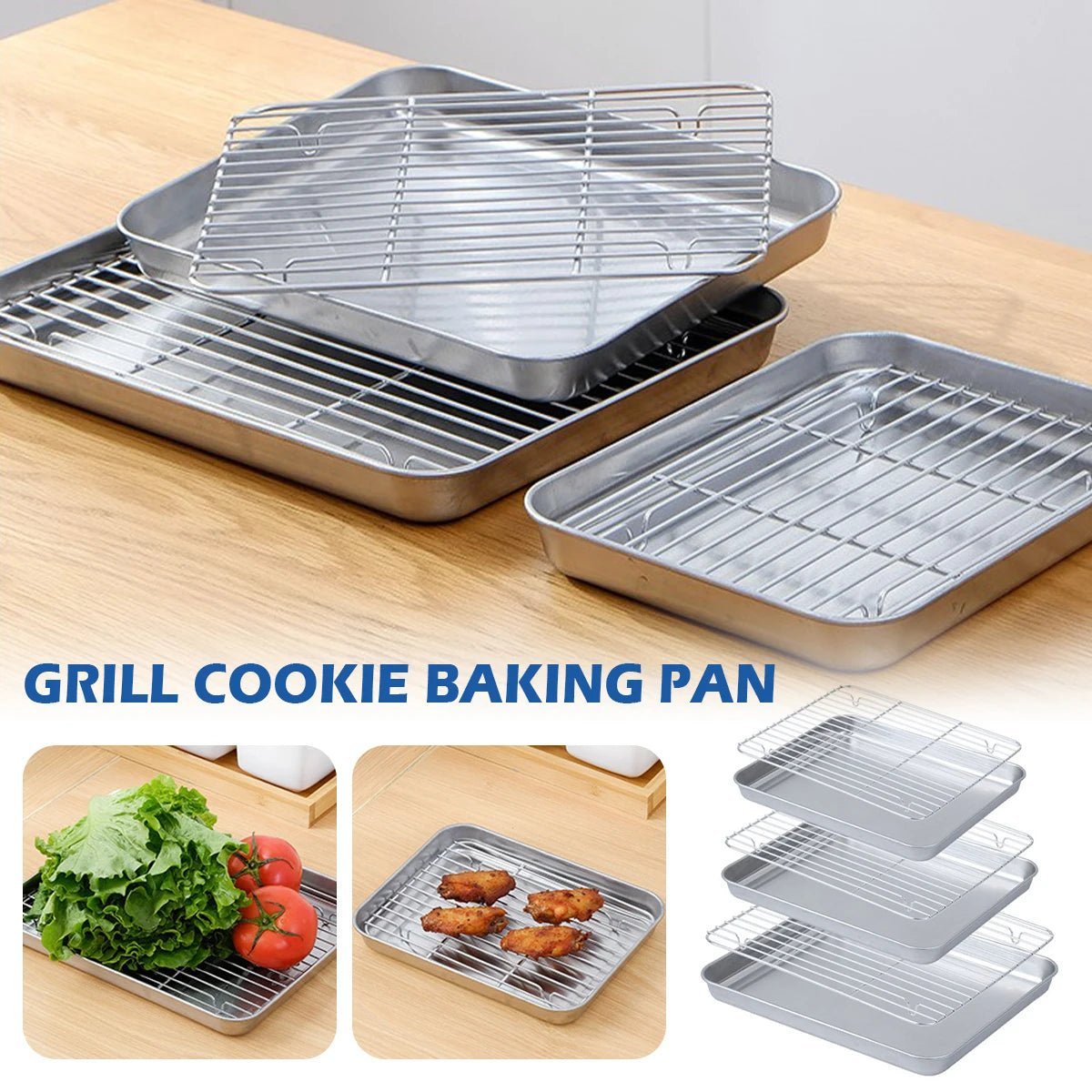 BAKEPURE – Premium stainless steel baking pan set for effortless cooking
