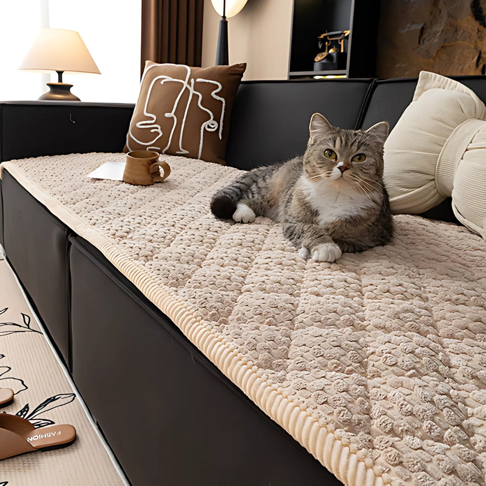 Quilted Sofa Protector Slipcover Textured Cover