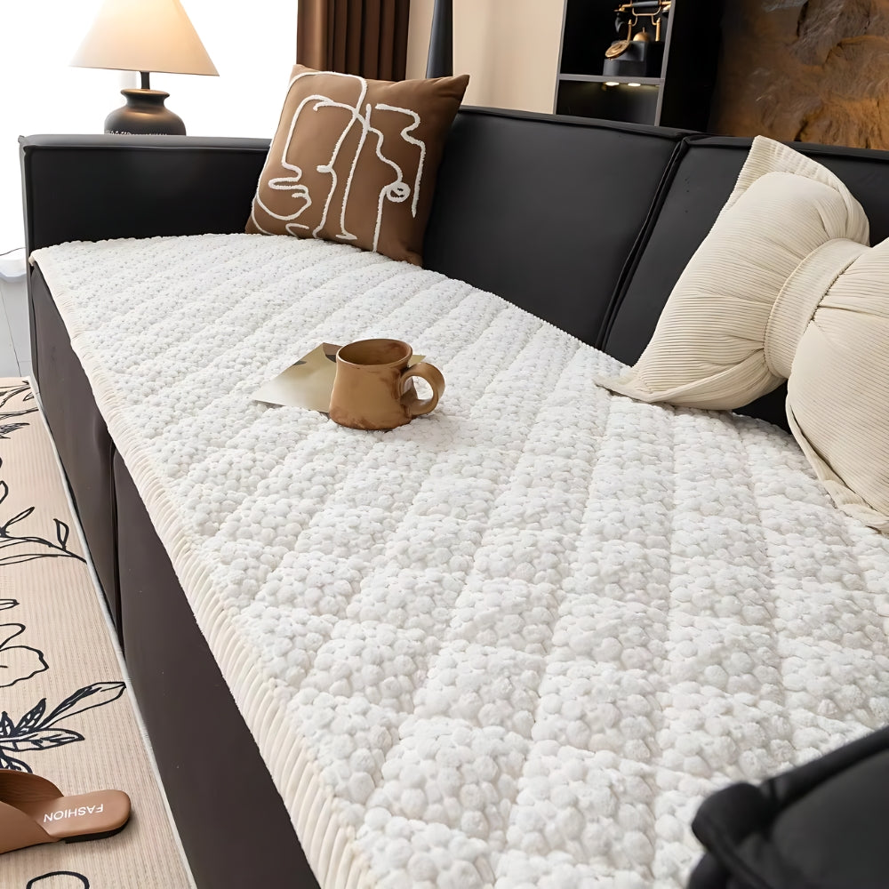 Quilted Sofa Protector Slipcover Textured Cover