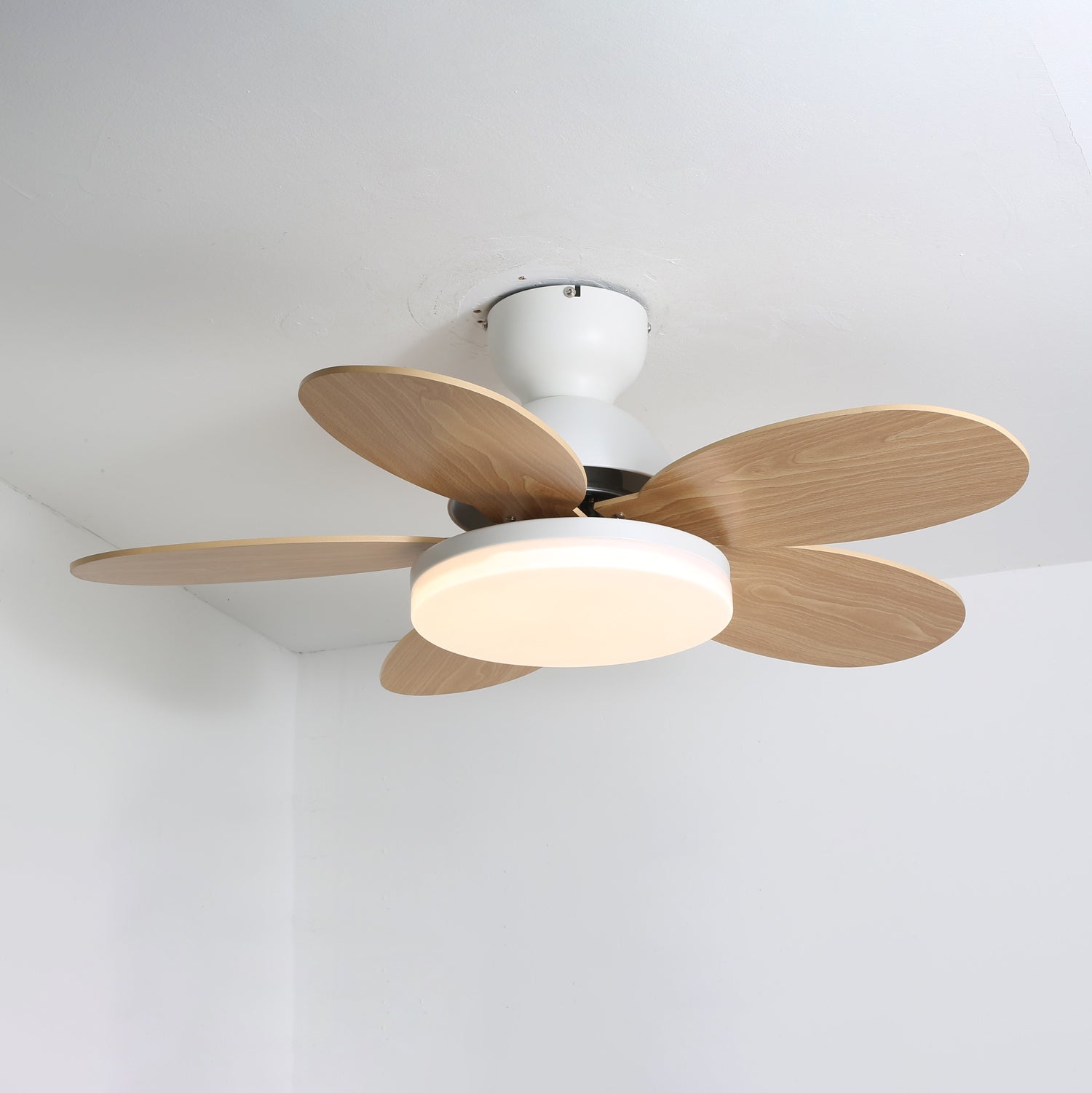 Petal-Style Ceiling Fan with LED Light