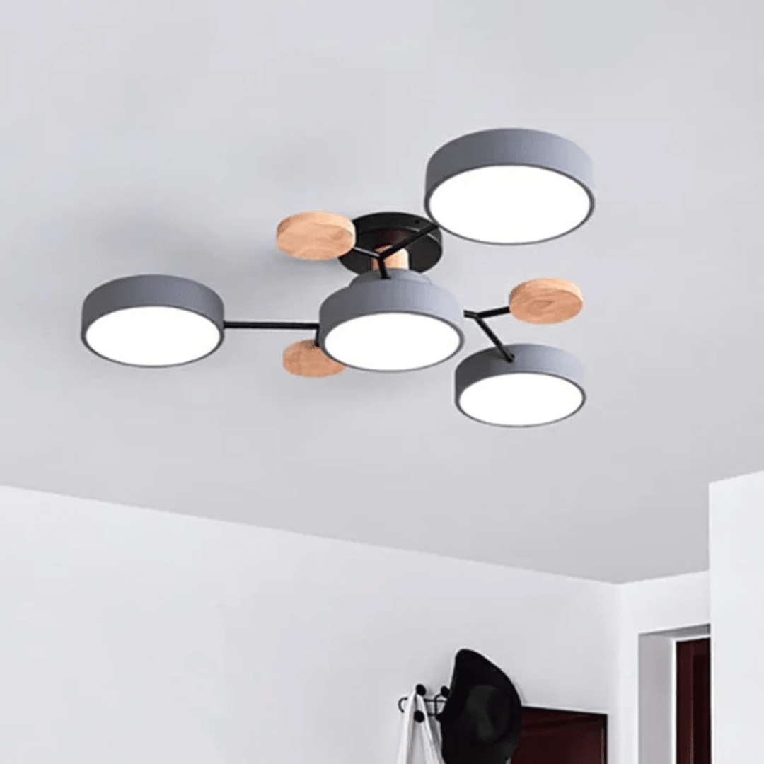 CEILUX - Modern round LED ceiling light with sleek minimalist design - Gray