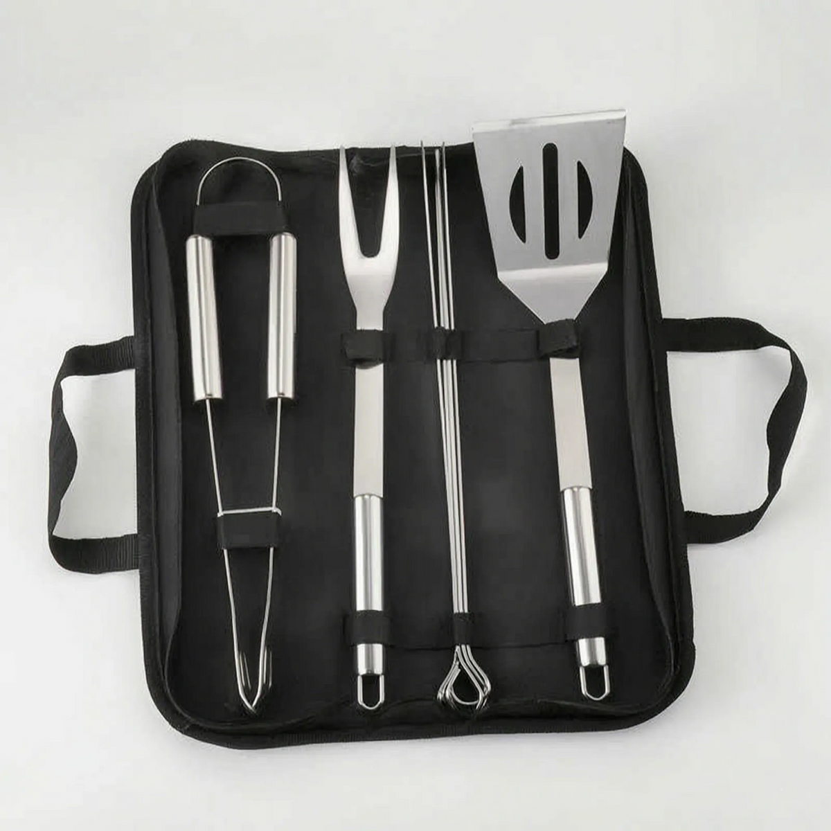 Portable Barbecue Set in a Zip Case | Stainless Steel Cooking Tools and Utensils for the Grill | 7 Options