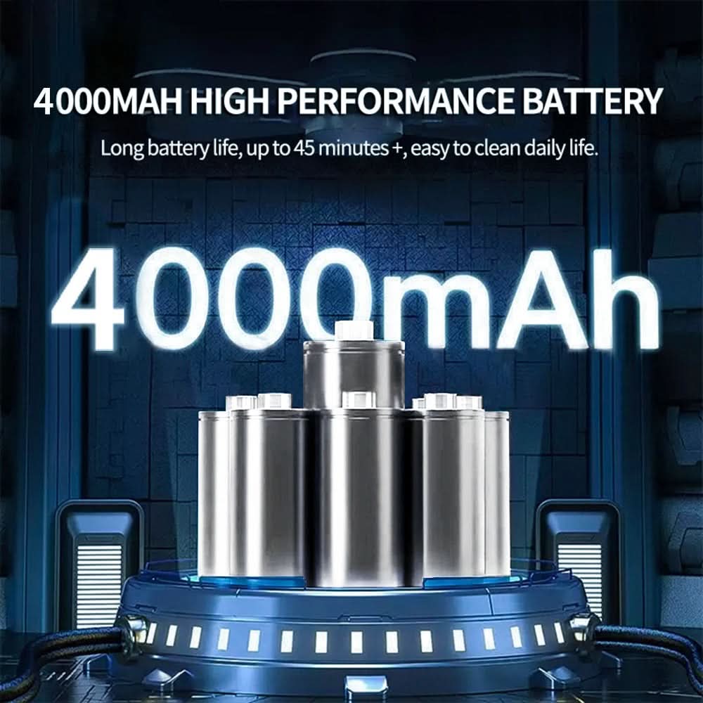 Cordless Handheld Vacuum with 12000Pa Suction | Brushless Motor & 4000mAh Battery | Lightweight Cleaning for Home & Car