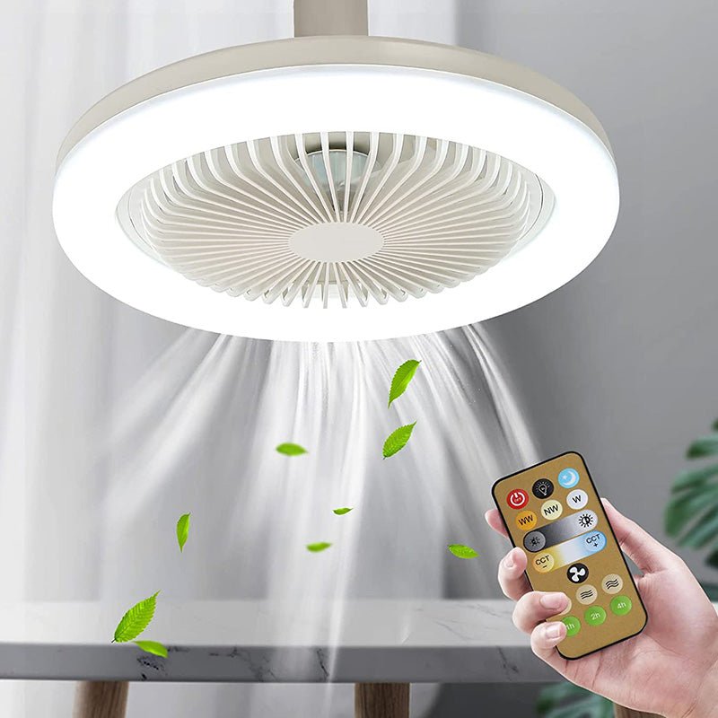 Ceiling Fan with LED Light &amp; Remote Control | 2100 Lumens, Screws into Any Lamp Socket | Cooling Plus Lighting