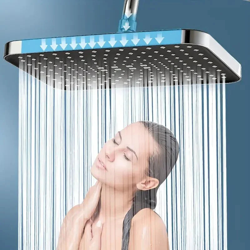 AQUAPULSE – 360° adjustable rain shower head with anti-limescale nozzles