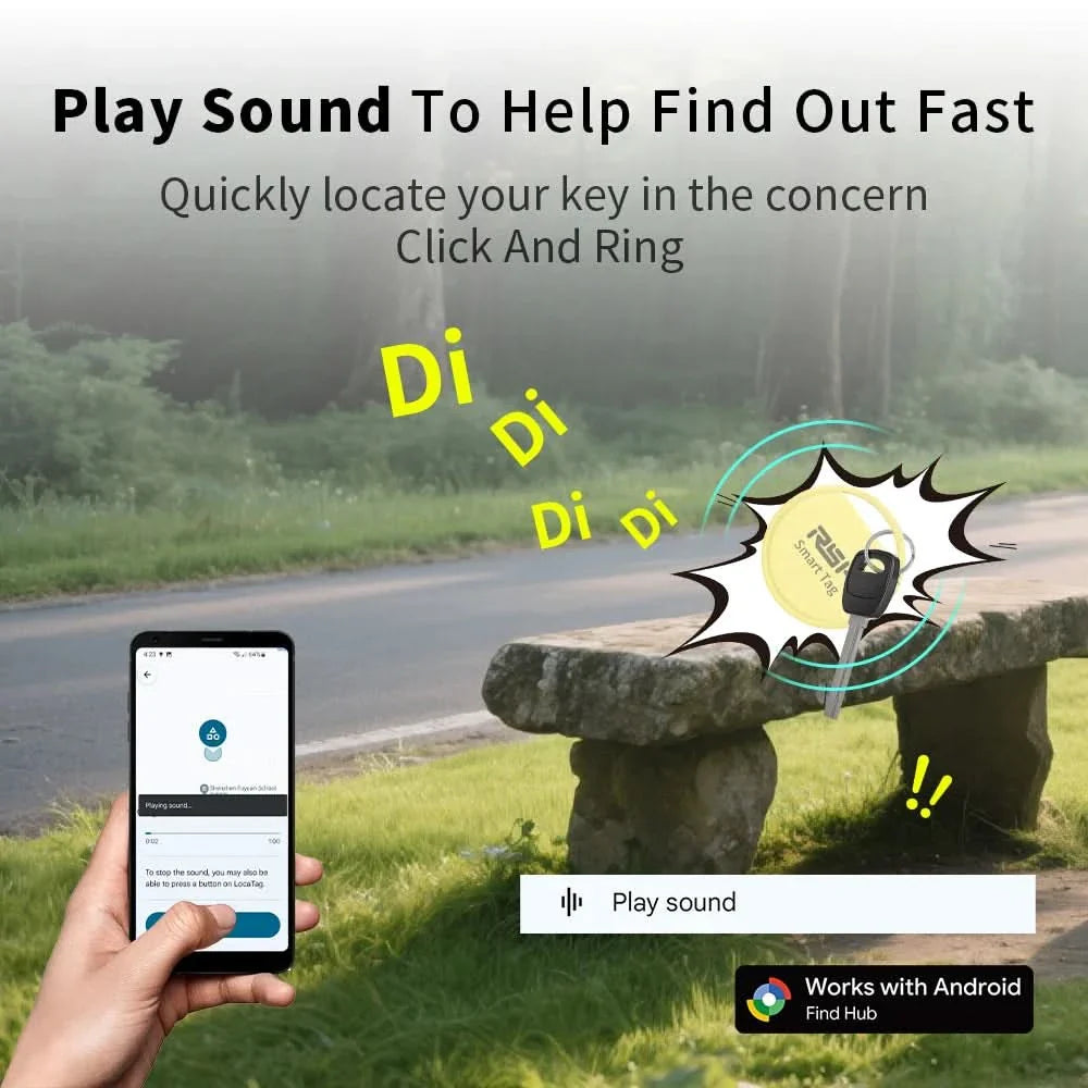5-Pack Bluetooth Smart Trackers for Android | Black or Multicolor | Google Find Hub Compatible with 150-Meter Bluetooth Range