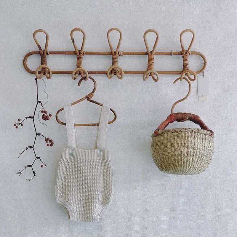 Rattan Wall Hook 5 Hangers