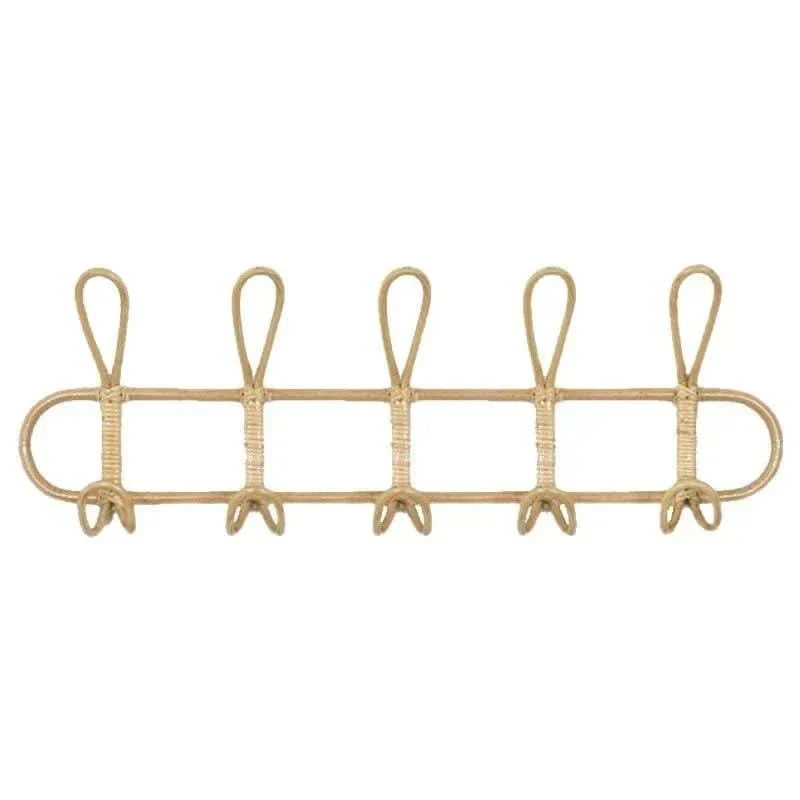 Rattan Wall Hook 5 Hangers