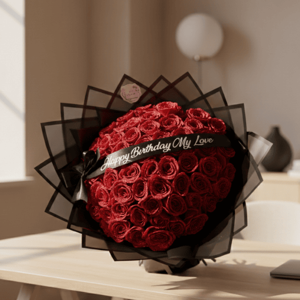 Eternal Artificial Rose Bundle 9.8 In | 2 Colors, 30 or 50-Piece Sets | Low-Maintenance Long-Lasting Home Accent