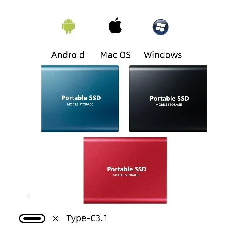 128 GB External Hard Disk SSD with USB 3.1 | M.2 Type C Drive for PC, Laptop and Mac | Compact Metal Body