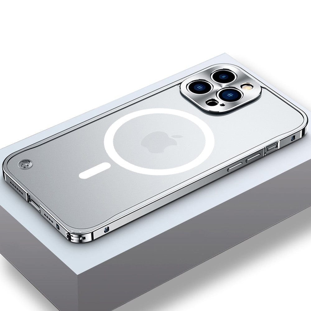 Aluminium Bumper MagSafe Phone Case for iPhone 11 to 15 Pro Max | CNC Milled Frame with Hard Back Plate | 4 Colors