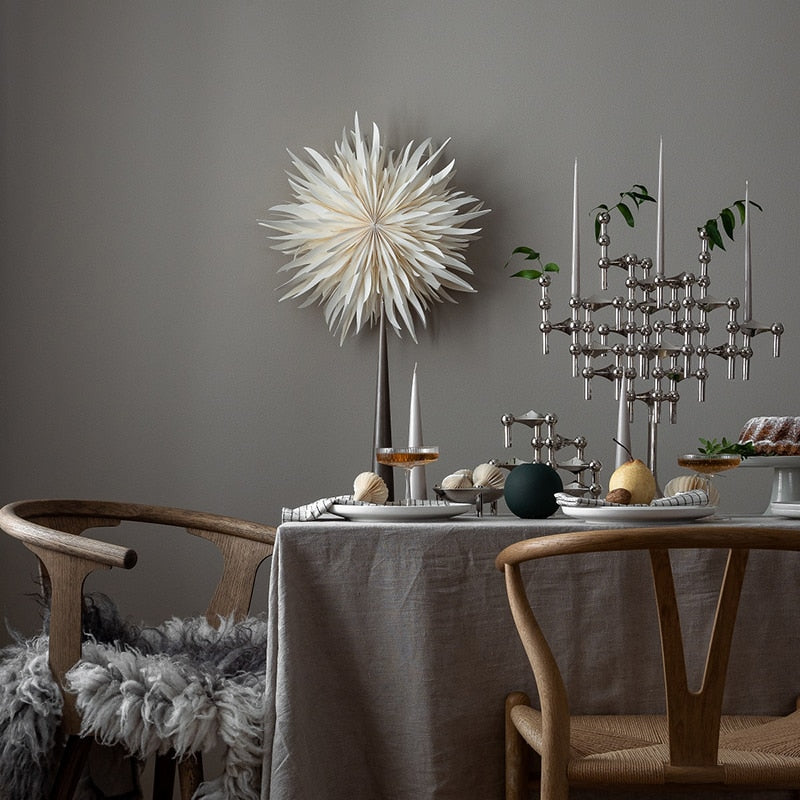 Stainless Steel Candle Holder in a Molecular Shape | Stacks Into a Centerpiece for Table Decor | One Piece or a Set of Three
