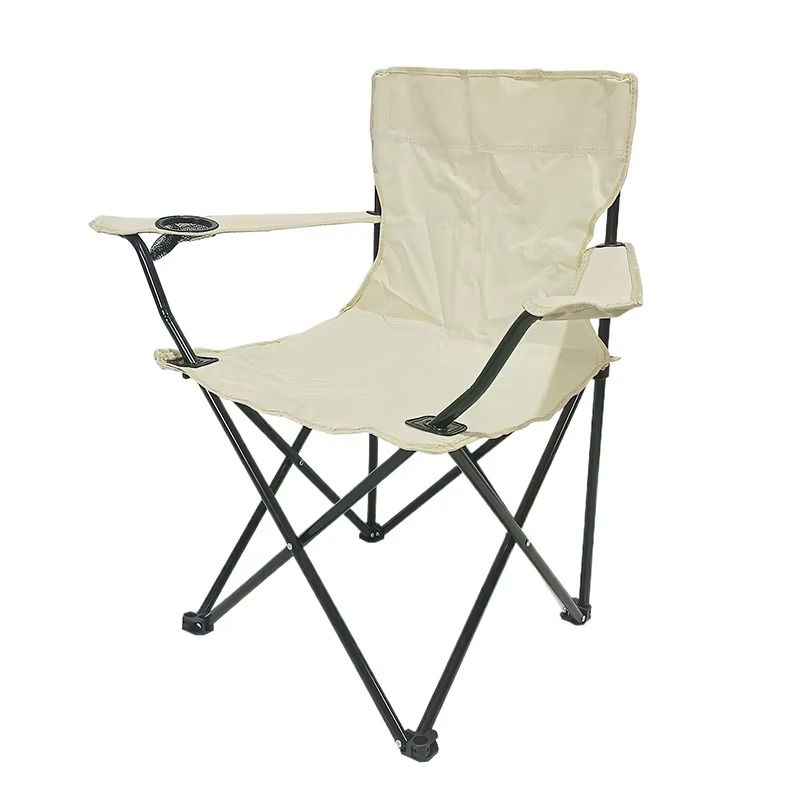 Folding Camping Chair with Armrest Cup Holder