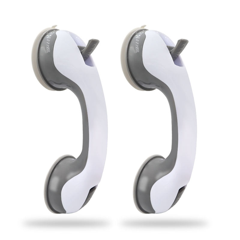 Suction Cup Grab Bars for Shower and Bath, 11.8 Inches Long | Lock Onto Glass or Glazed Tile Without Drilling