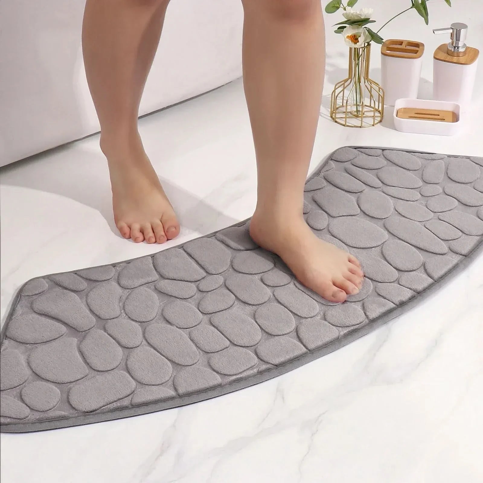 Curved Non Slip Bathroom Mat