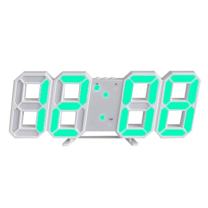 3D LED Digital Clock for the Wall | Dimmable Display Readable from Across the Room | Seven Color Choices