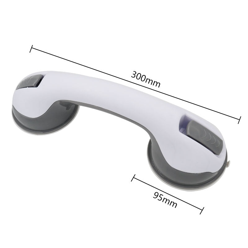 Suction Cup Grab Bars for Shower and Bath, 11.8 Inches Long | Lock Onto Glass or Glazed Tile Without Drilling
