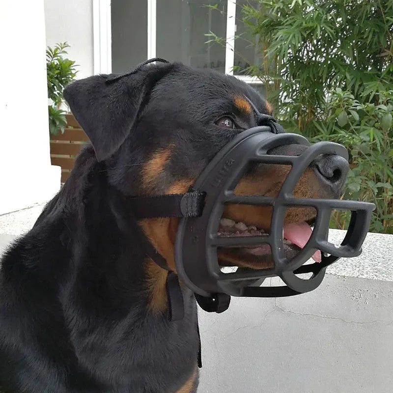 Adjustable Dog Muzzle in Soft Silicone with a Basket Shape | Fits Small, Medium and Large Breeds | Five Sizes, Three Colors