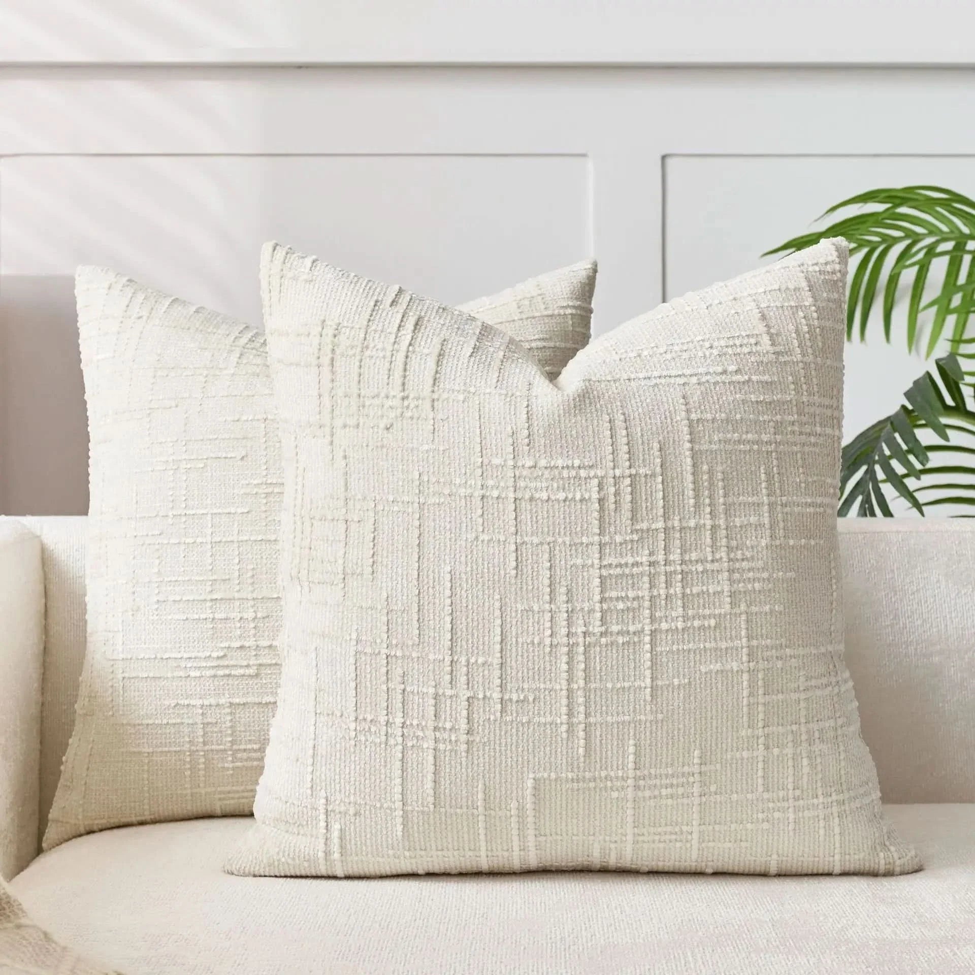 Chenille Pillow Cover Solid Color Cushion Cover