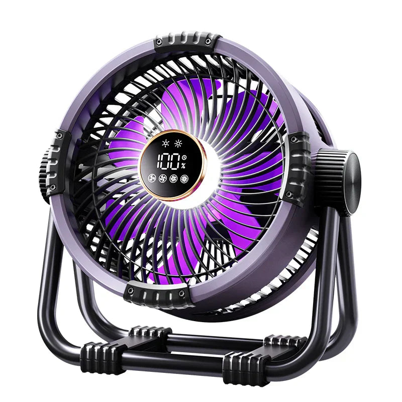 Rechargeable Camping Fan LED Light
