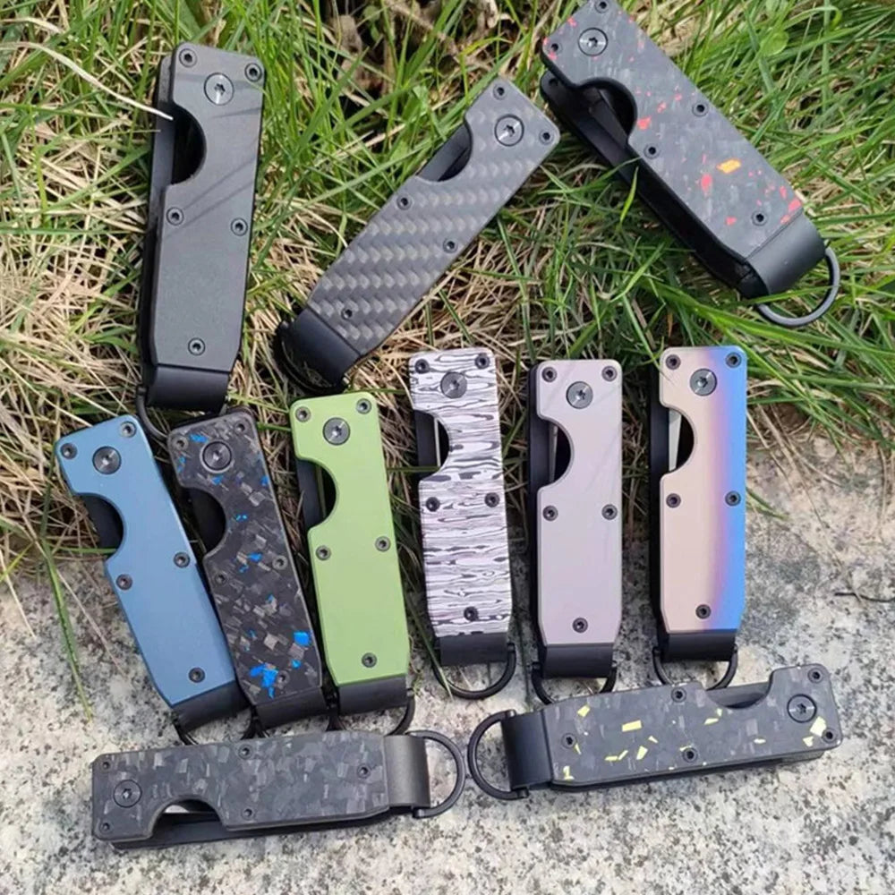 Aluminum Key Organizer for 2 to 6 Keys | Screws Together, Pairs with a Ring or Clip | Carbon Patterns and Plain Finishes