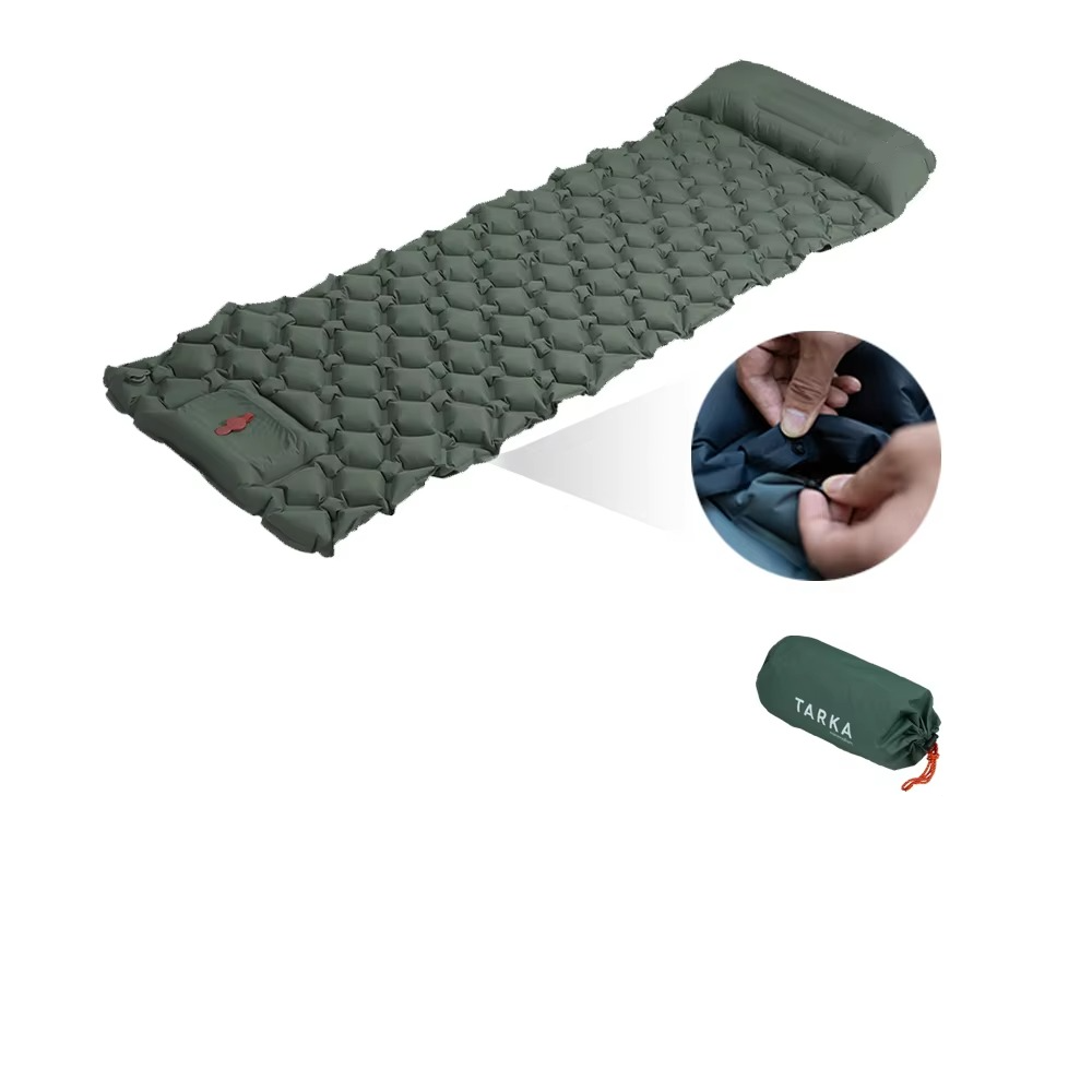 Inflatable Camping Sleeping Pad with Pillow