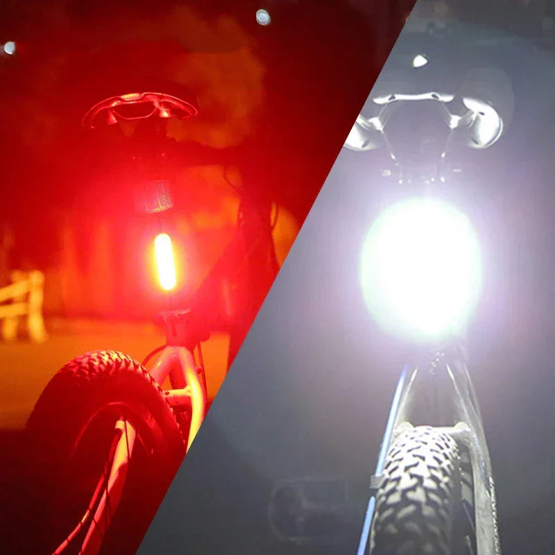 LED Bike Light with Flashing Safety Mode | Mounts at the Front or the Rear | USB Charging, 4 Color Options