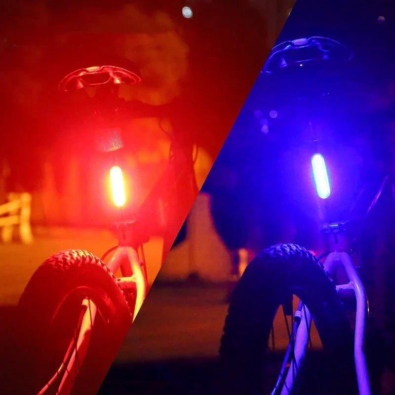 LED Bike Light with Flashing Safety Mode | Mounts at the Front or the Rear | USB Charging, 4 Color Options