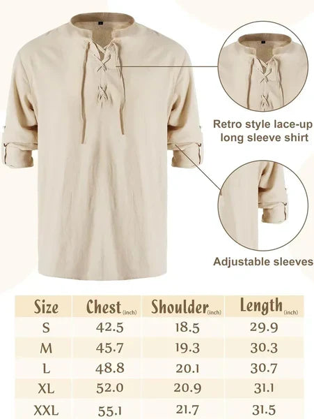 Cotton pirate costume outfit shown with size and color options