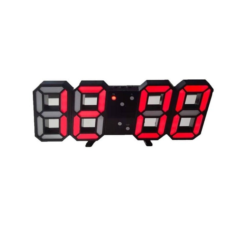 3D LED Digital Clock for the Wall | Dimmable Display Readable from Across the Room | Seven Color Choices