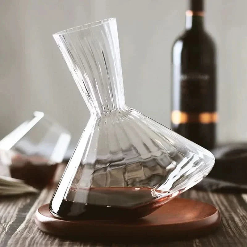 Rotating Wine Decanter Glass 0.26 gal Carafe