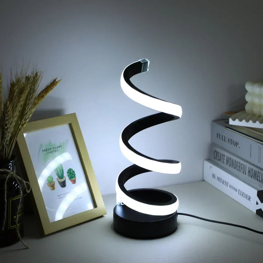 Spiral LED Table Lamp Touch Control