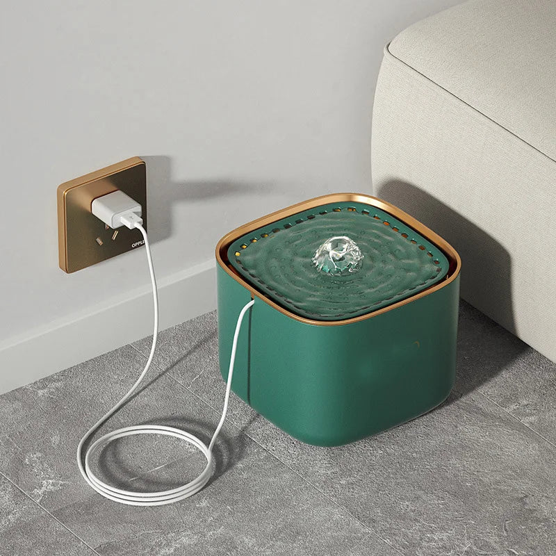 Ultra Quiet 3 L Cat Water Fountain with an Adjustable Flow | Filtered, USB Powered and BPA Free | Four Colors