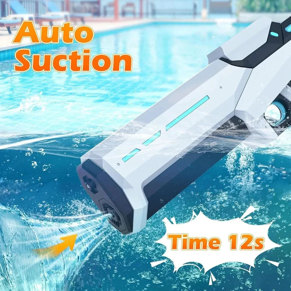 Electric Water Gun Toy | Rechargeable USB Battery, 4 Colors | Lightweight Ergonomic Blaster for Pool & Beach Play