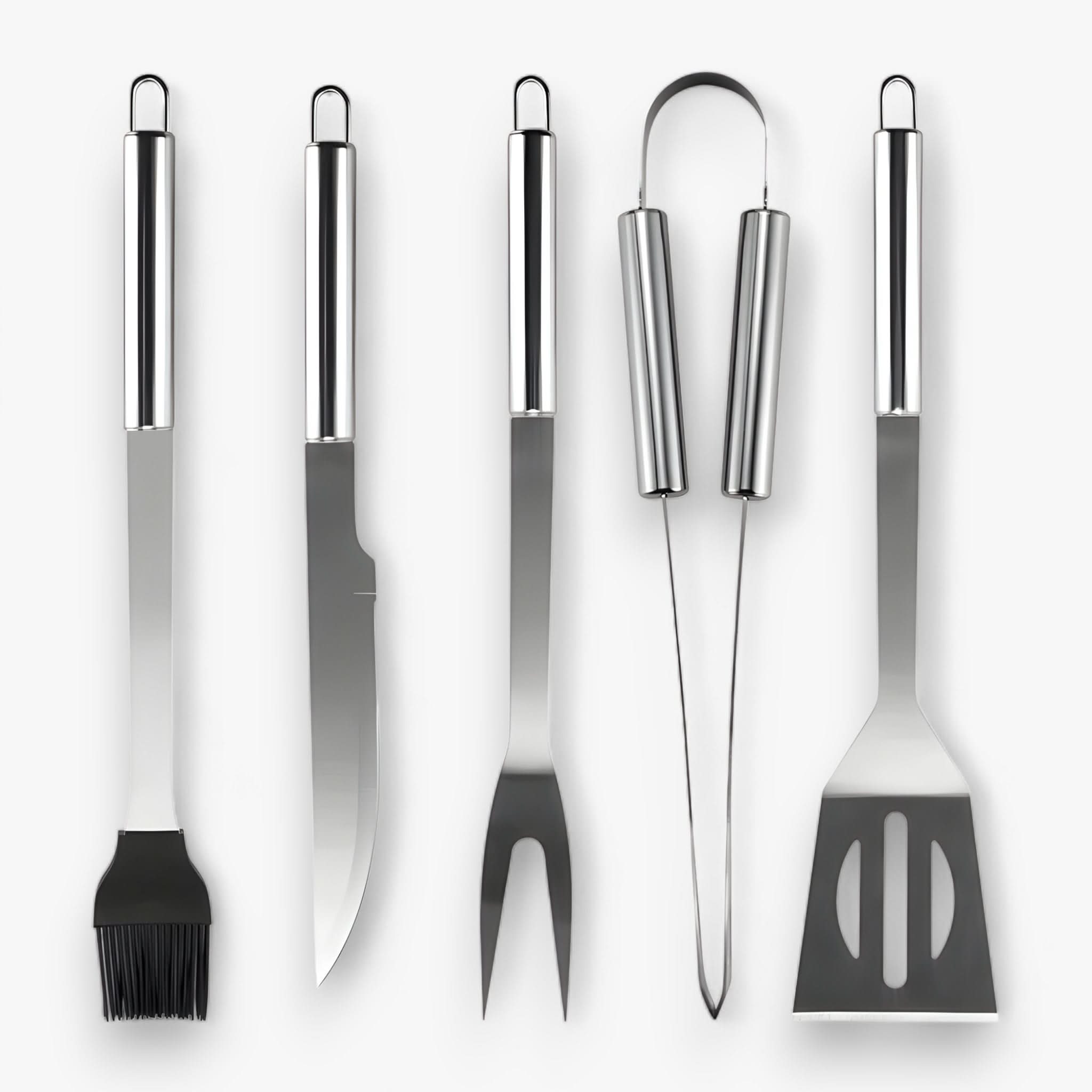 Stainless Steel BBQ Tool Set with Carry Case
