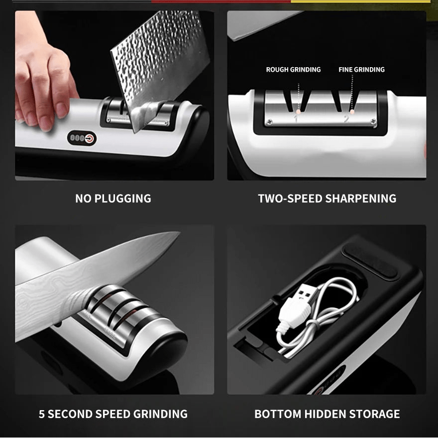 BLADEFLOW – Automatic Electric Knife Sharpener with 3-Speed Function