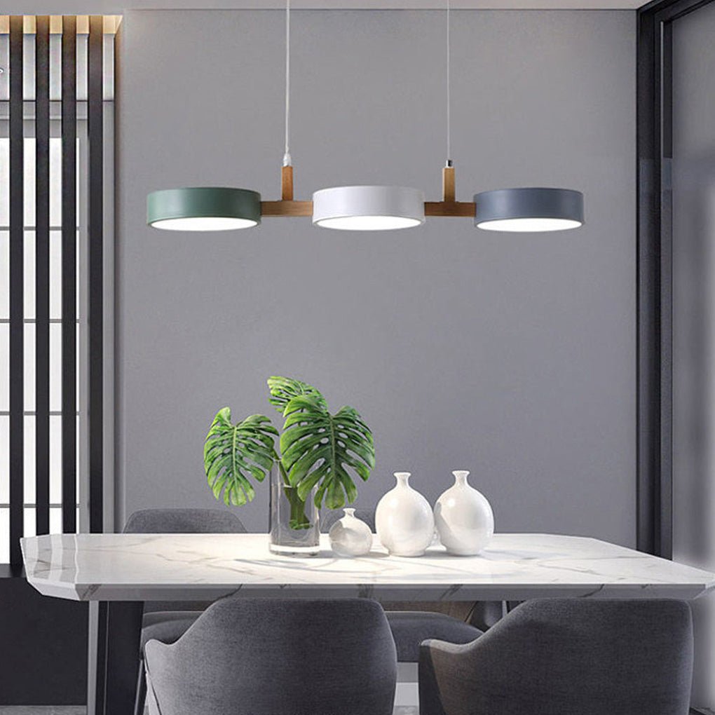 LUMOSCA - Scandinavian LED pendant lamp with warm glow - White-Grey-Green