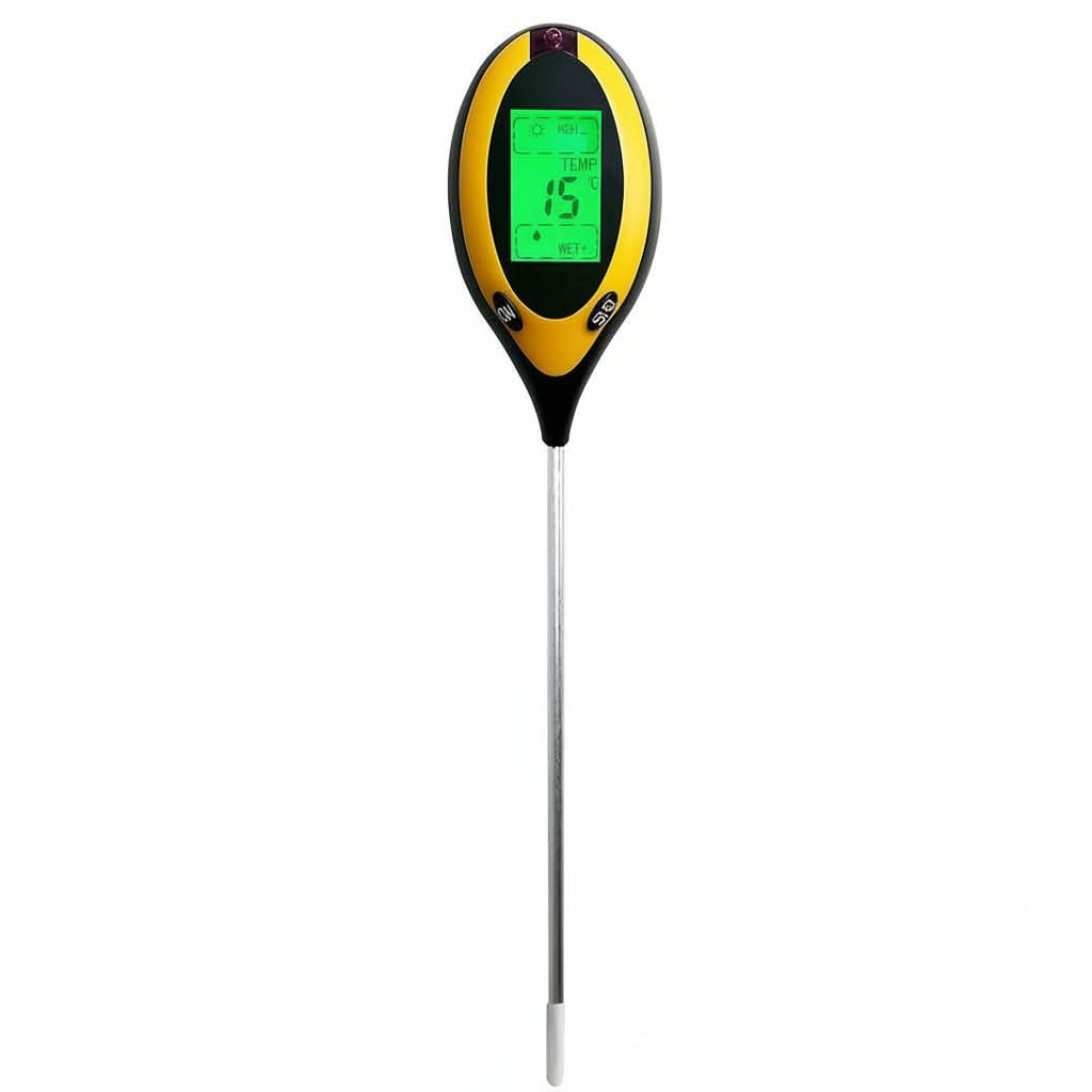 4-in-1 Soil Moisture Meter Tests pH, Light & Temp | Analog Display | Plant Care Tool for Indoor & Outdoor Gardens