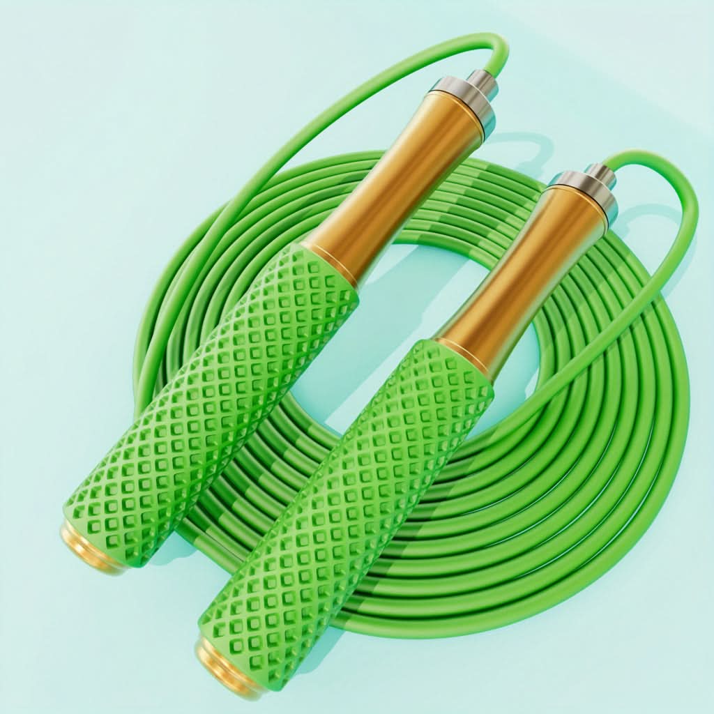 Speed Training Jump Rope Aluminum Alloy Handles | Black & Green | Lightweight Cardio Tool for Home & Gym Workouts