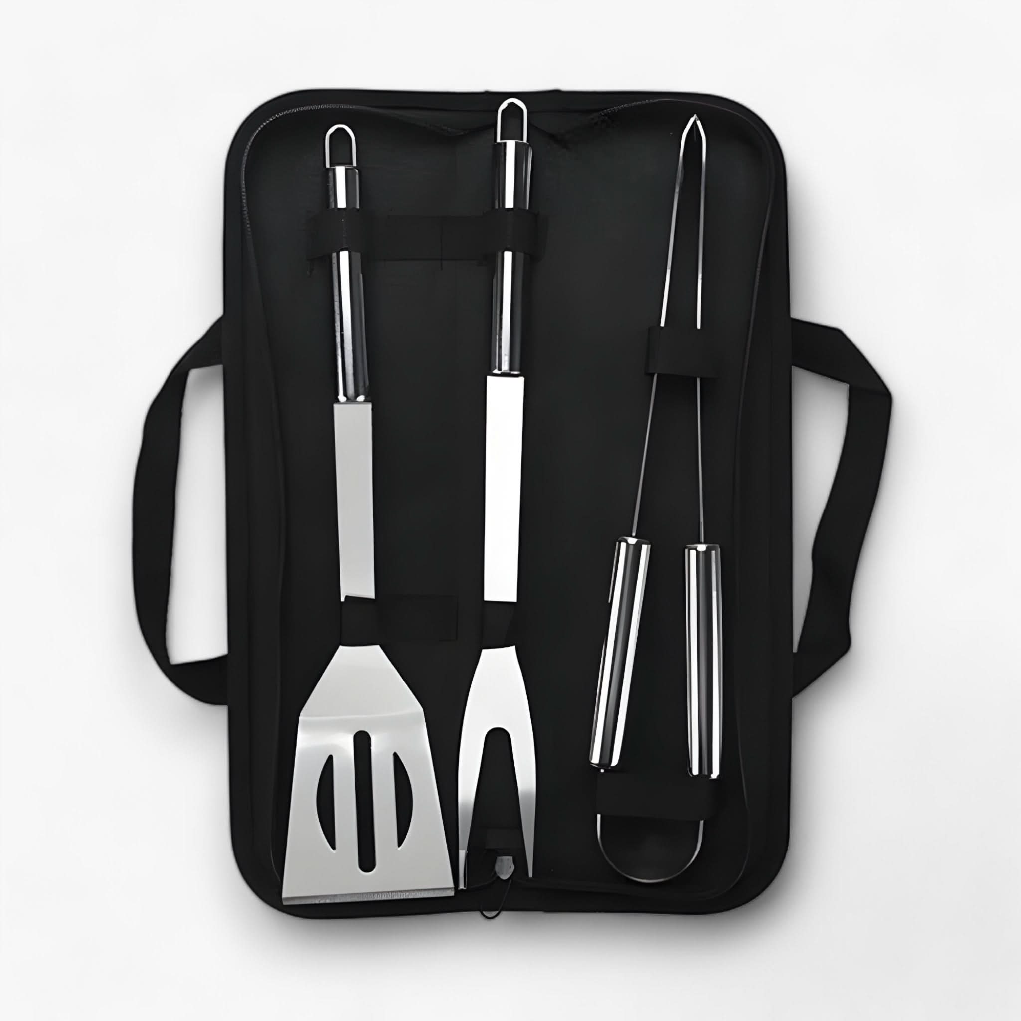Stainless Steel BBQ Tool Set with Carry Case