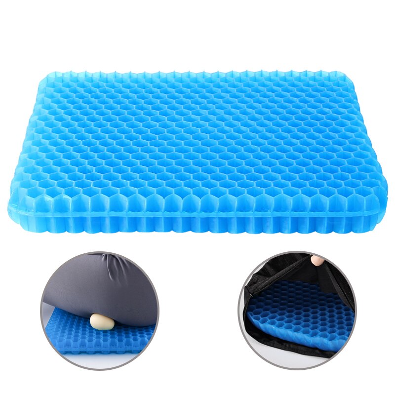 Honeycomb Gel Seat Cushion for Desk Chairs and Car Rides | Open Grid That Keeps Its Shape | 40 x 35 cm