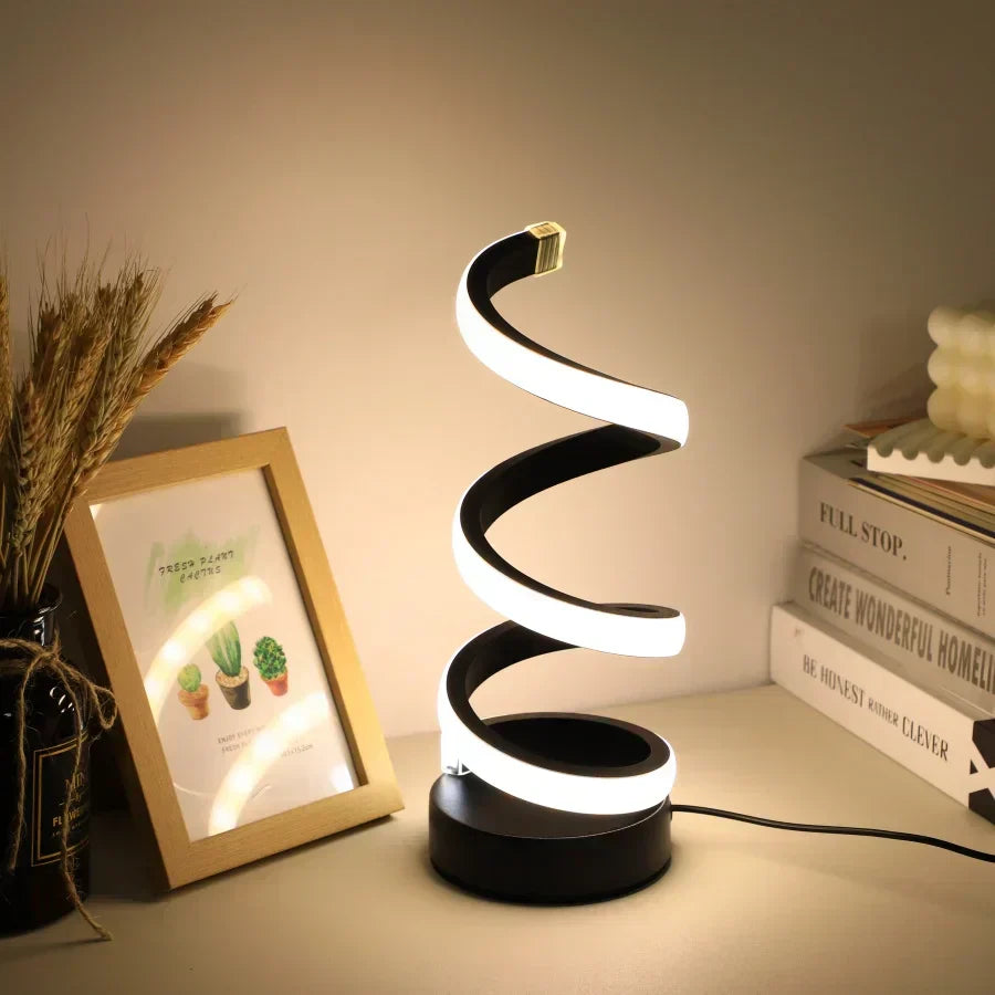 Spiral LED Table Lamp Touch Control