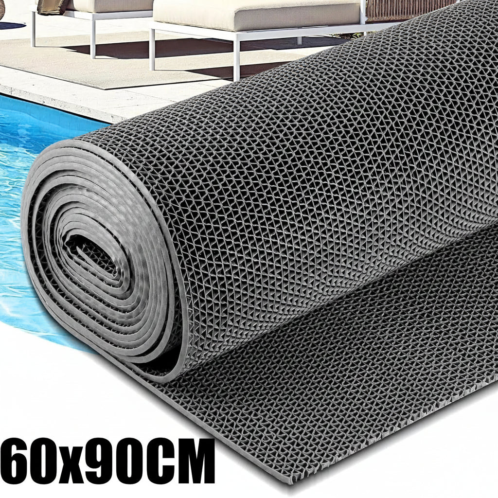 Waterproof Non-Slip PVC Floor Mat 23.6 x 35.4 In | 3 Colors | Easy-Clean Durable Mat for Kitchen, Bath & Entryway