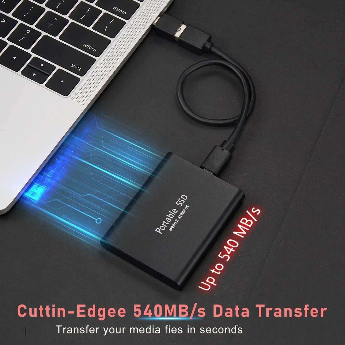 128 GB External Hard Disk SSD with USB 3.1 | M.2 Type C Drive for PC, Laptop and Mac | Compact Metal Body