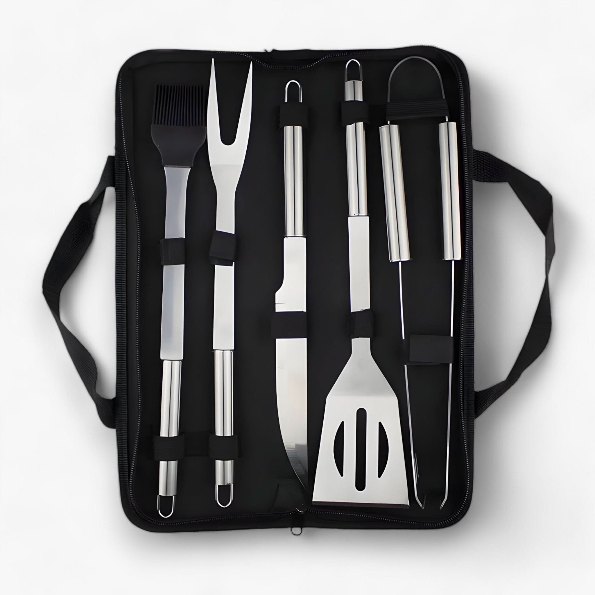Stainless Steel BBQ Tool Set with Carry Case